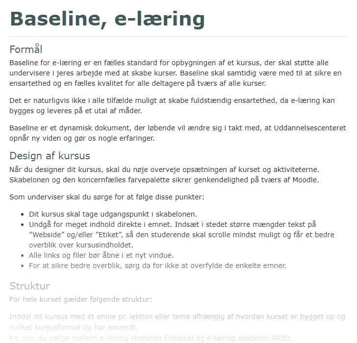 Baseline for e-læring.